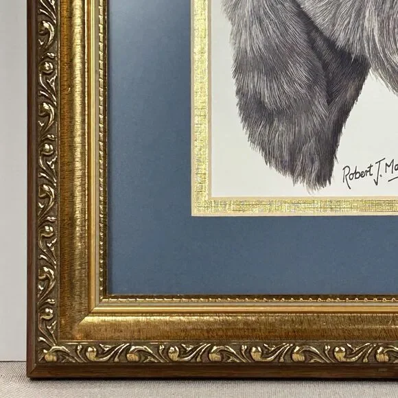 Vintage Schnauzer Framed Print Robert J May Heaven Quote Dog Wall Art 10x12 - Picture 6 of 16